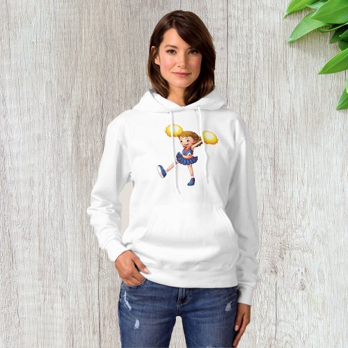 Cheerleader With Yellow Pom Poms Hoodie