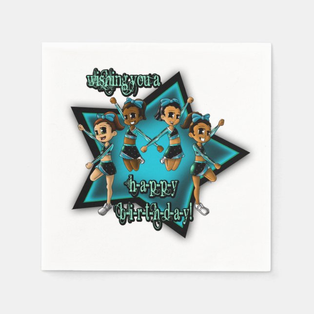 Cheerleaders Birthday Napkins (Front)