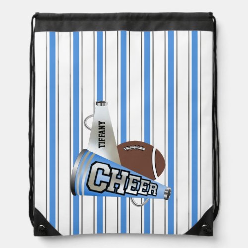 Cheerleaders Blue Striped Custom Backpack