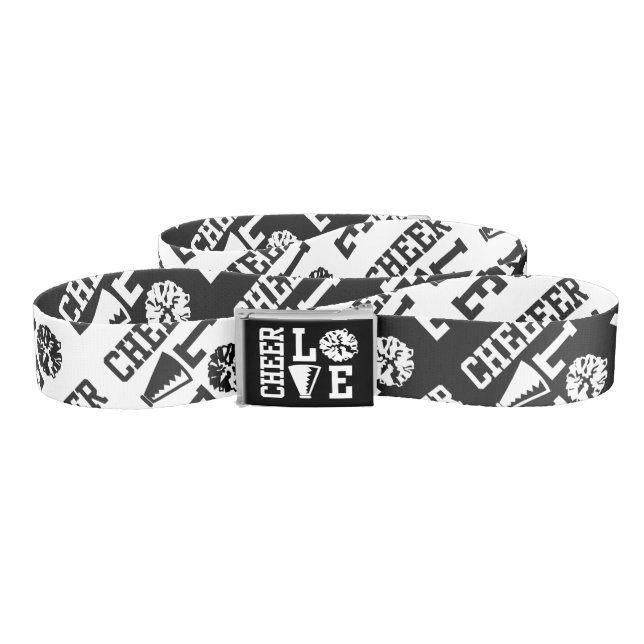 Cheerleader's Cheer, black and white Belt (Zig-Zag)