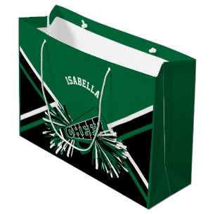 Cheerleaders - Dark Green, Black, White - Large Gift Bag