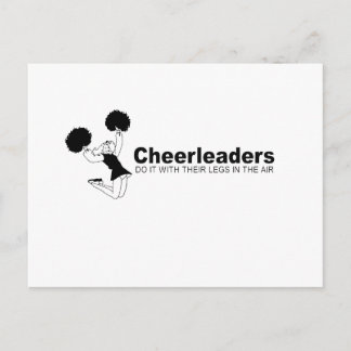 cheerleaders do it with their legs in the air postcard