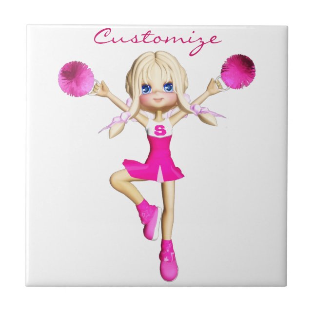 Cheerleaders Gonna Cheer Thunder_Cove Ceramic Tile (Front)