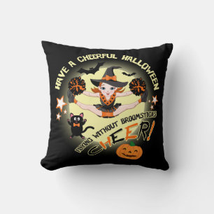 Cheerleader's Halloween Throw Pillow