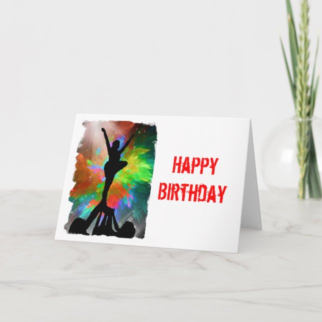 Cheerleaders in a Colorburst Card (Front)