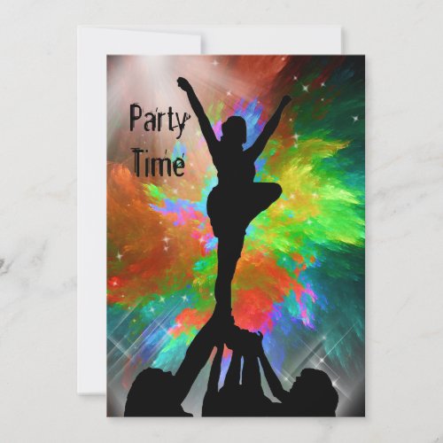 Cheerleaders in a Colorburst Invite
