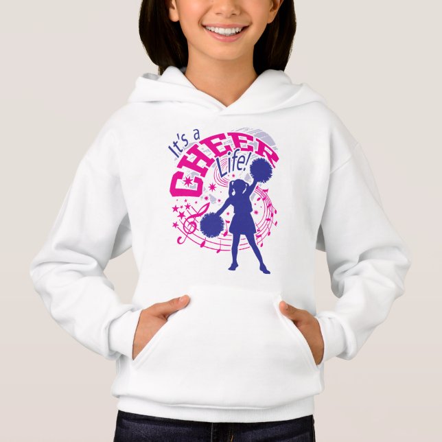 Cheerleaders, It's a Cheer Life, Cheer T-shirt Hoodie (Front)