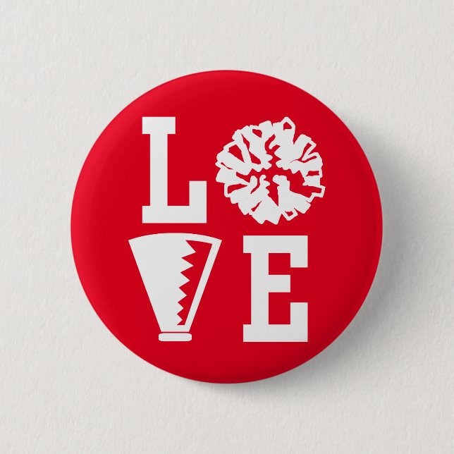 Cheerleaders, Love Cheer Pinback Button (Front)