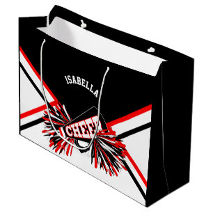 Cheerleaders - Red, Black, White - Large Large Gift Bag