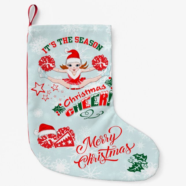 Cheerleaders Small Christmas Stocking (Front)