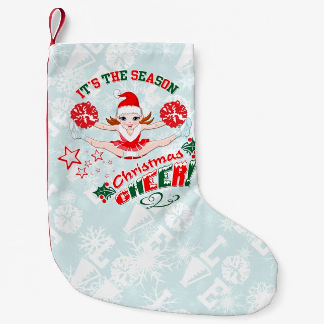 Cheerleaders Small Christmas Stocking (Front)