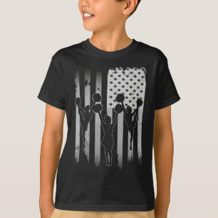 Cheerleaders Usa American Flag 4th Of July Cheerle T-Shirt