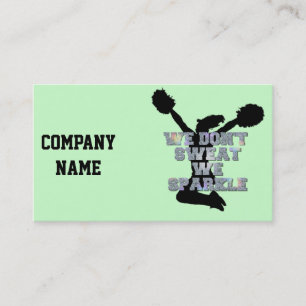 Cheerleaders we sparkle business card