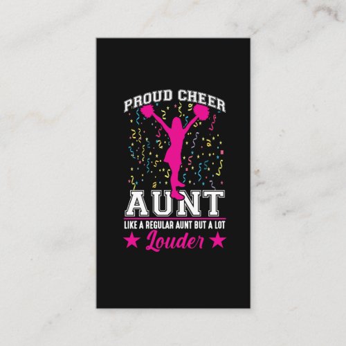 Cheerleading Aunt Family Support Girl Cheerleader Business Card