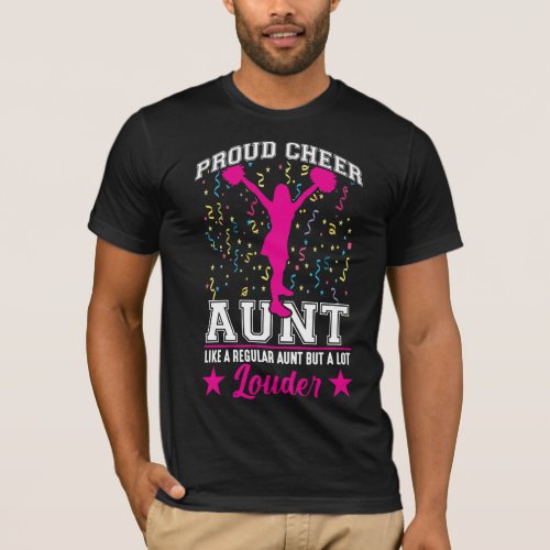 Cheerleading Aunt Family Support Girl Cheerleader T_Shirt