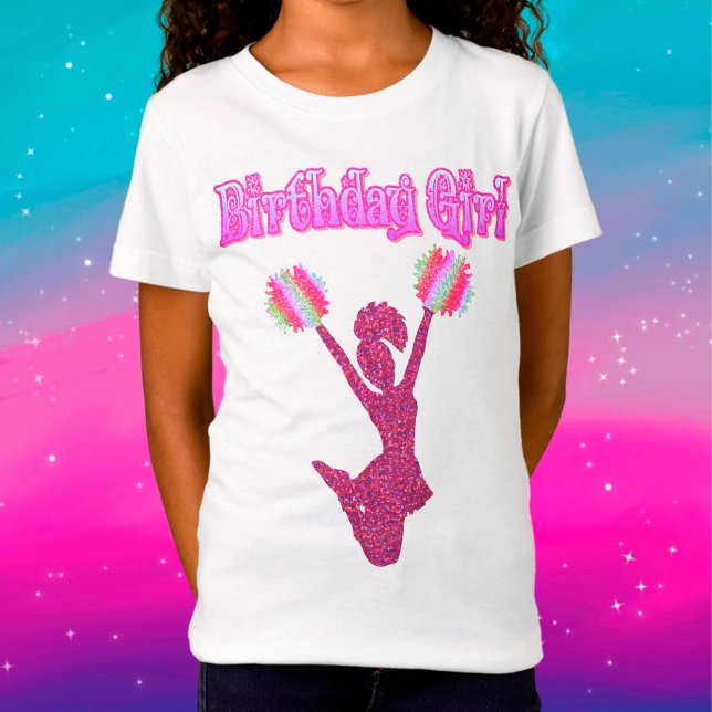 Cheerleading "Birthday Girl" T-Shirt (Creator Uploaded)