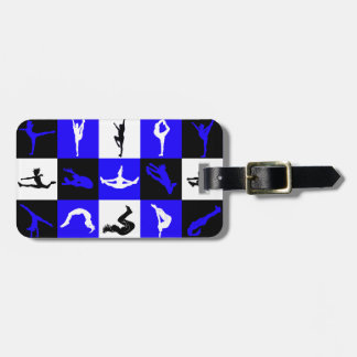 Cheerleading Block Luggage Tag in Blue