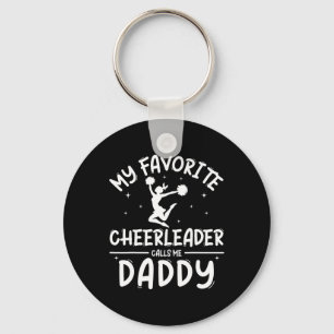 Cheerleading Cheer Dad Shirt Pride Fathers Day Men Keychain