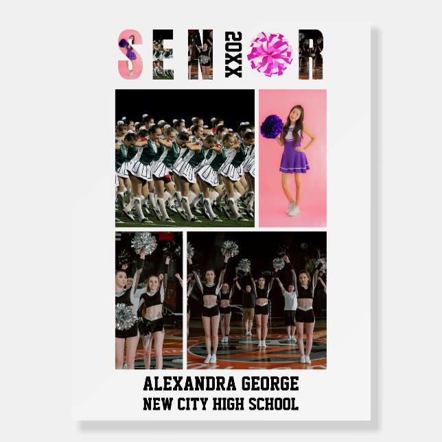 Cheerleading Cheer Graduation Senior Night Poster (Front)