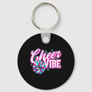 Cheerleading Cheer Vibe Funny Cheerleader Keychain