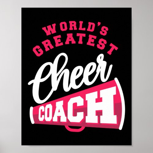 Cheerleading Cheer WorldS Greatest Cheer Coach Poster