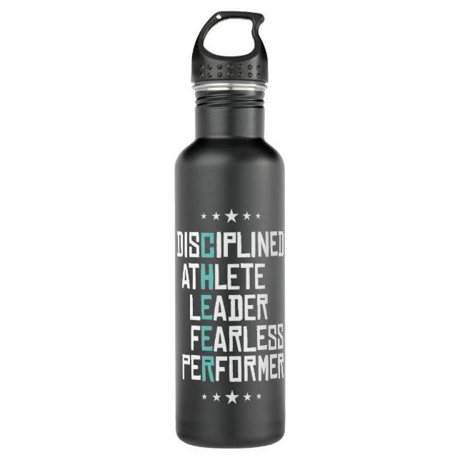 Cheerleading Cheerleader Gymnast Stainless Steel Water Bottle (Front)