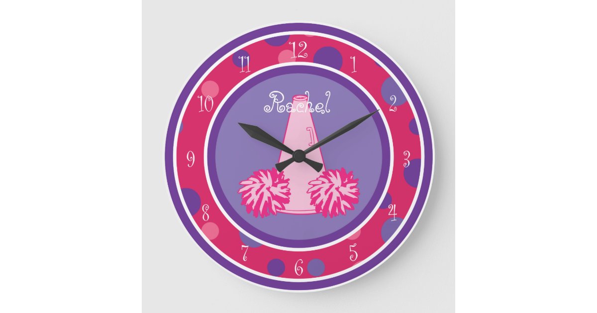 Cheerleading Cheerleader Wall Clock | Zazzle