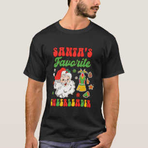 Cheerleading Cheerleader Xmas Santa s Favorite Che T-Shirt
