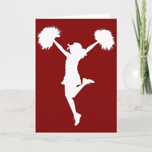 Cheerleading Cheerleading Outline Art by Al Rio Card