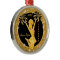 Cheerleading Christmas Ornaments, Black and Gold