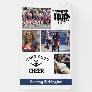 Cheerleading Class Of 2023 4 Photo School Name Banner by 4aapjes at Zazzle