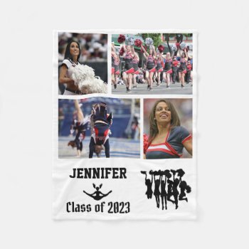 Cheerleading Class Of 2023 Photo Collage Name Fleece Blanket by 4aapjes at Zazzle