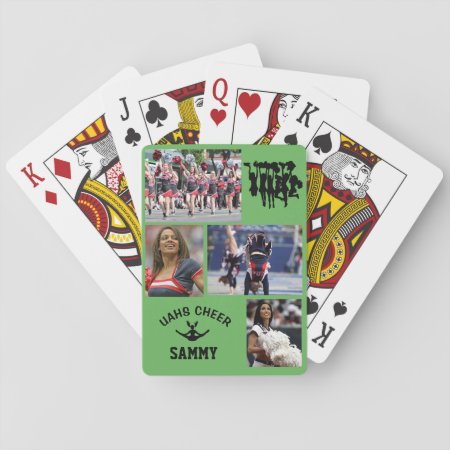 Cheerleading Class Of Photo School Name Playing Cards