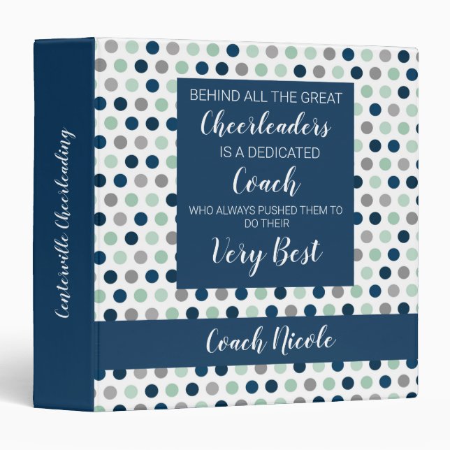 Cheerleading Coach Binder (Front/Spine)