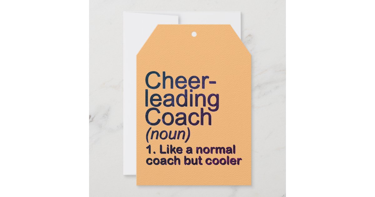 Cheerleading Coach Definition, Cheerleader Gifts Thank You Card Zazzle