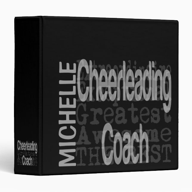 Cheerleading Coach Extraordinaire CUSTOM 3 Ring Binder (Front/Spine)
