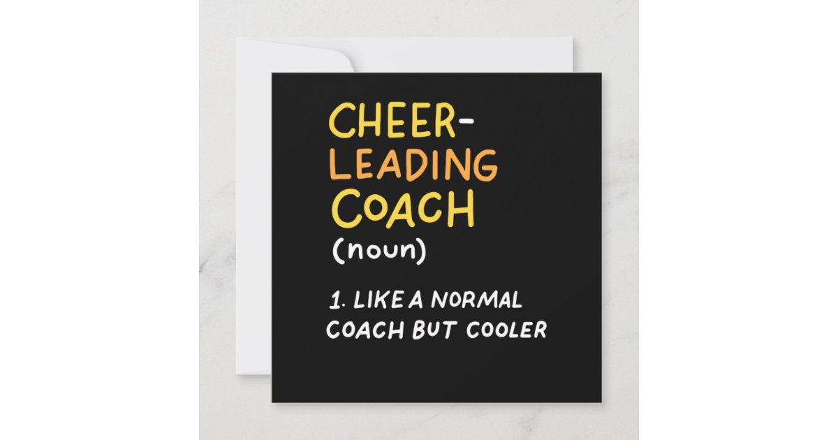 Cheerleading Coach Funny Cheerleader Definition Invitation Zazzle
