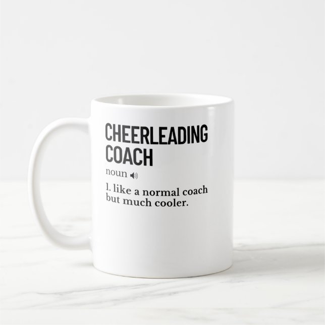 Cheerleading coach funny saying_850 coffee mug (Left)