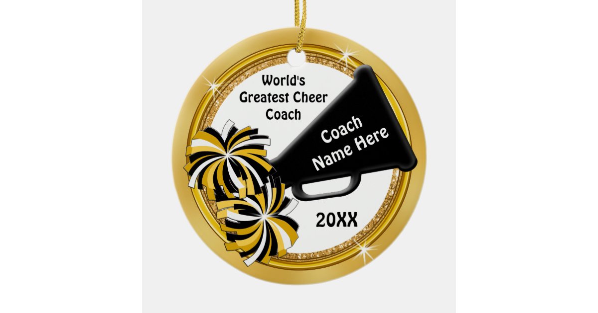 Cheerleading Coach Gift Ideas Personalized Ceramic Ornament