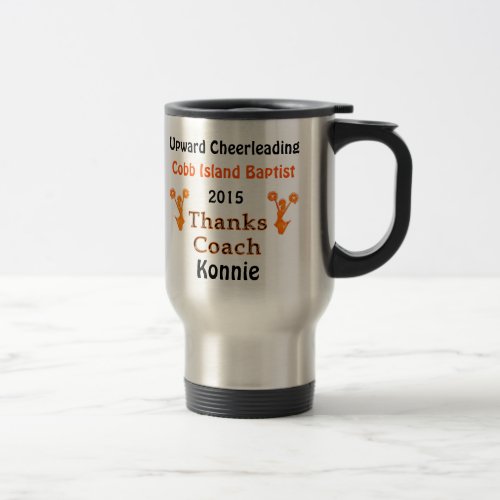 Cheerleading Coach Gifts Mug 5 Text Box Templates Travel Mug