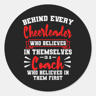 Cheerleading Coach Team Cheer Cheerleader Squad Ch Classic Round Sticker