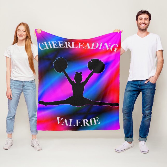 Cheerleading Colorful Fleece Blanket (In Situ)