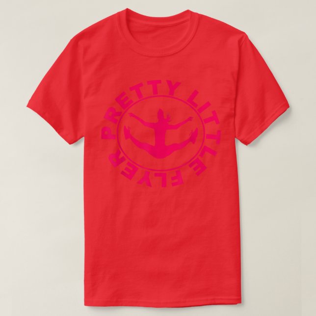 Cheerleading Cute Cheer Girls Pretty Little Flyer  T-Shirt (Design Front)