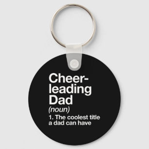 Cheerleading Dad Definition Funny Sports Keychain