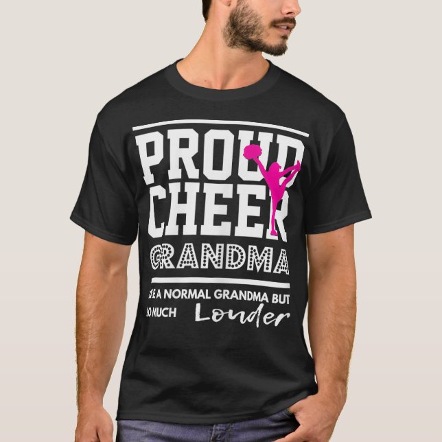 Cheerleading Design  Proud Cheer Grandma T-Shirt (Front)