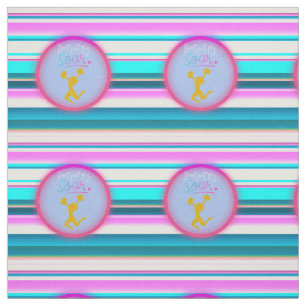 Cheerleading "Don't Just Fly, Soar" Stripes   Fabric
