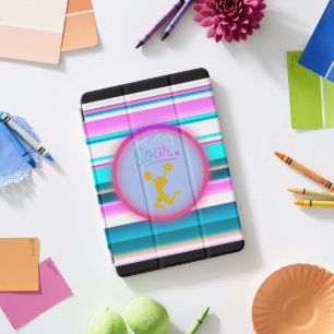 Cheerleading "Don't Just Fly, Soar" Stripes iPad Pro Cover