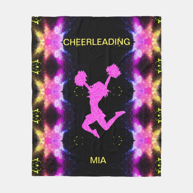 CHEERLEADING fleece blanket. (Front)