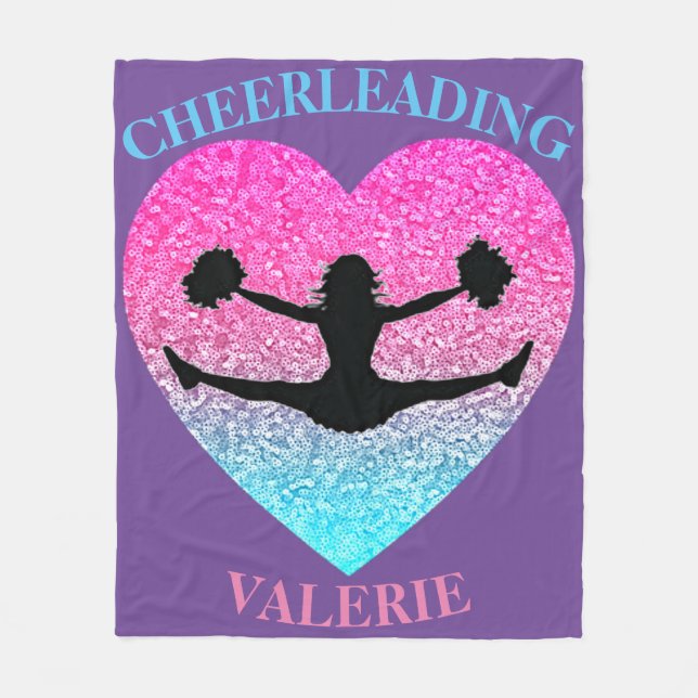Cheerleading Fleece Blanket (Front)