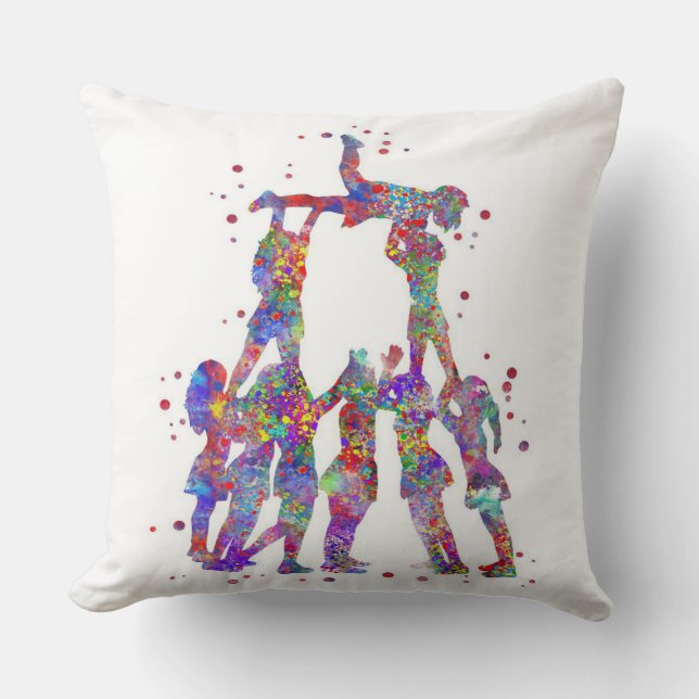 Cheerleading Funny Gift | Perfect Gift Idea Throw Pillow (Front)